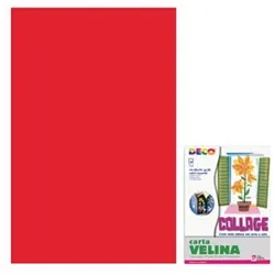 Carta velina -50x76 cm-20 g/mq-rosso-conf. 24