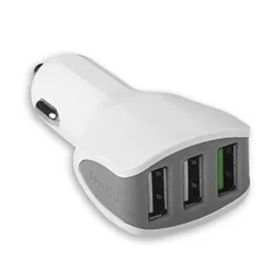 Caricabatterie per auto  3 USB 22W bianco