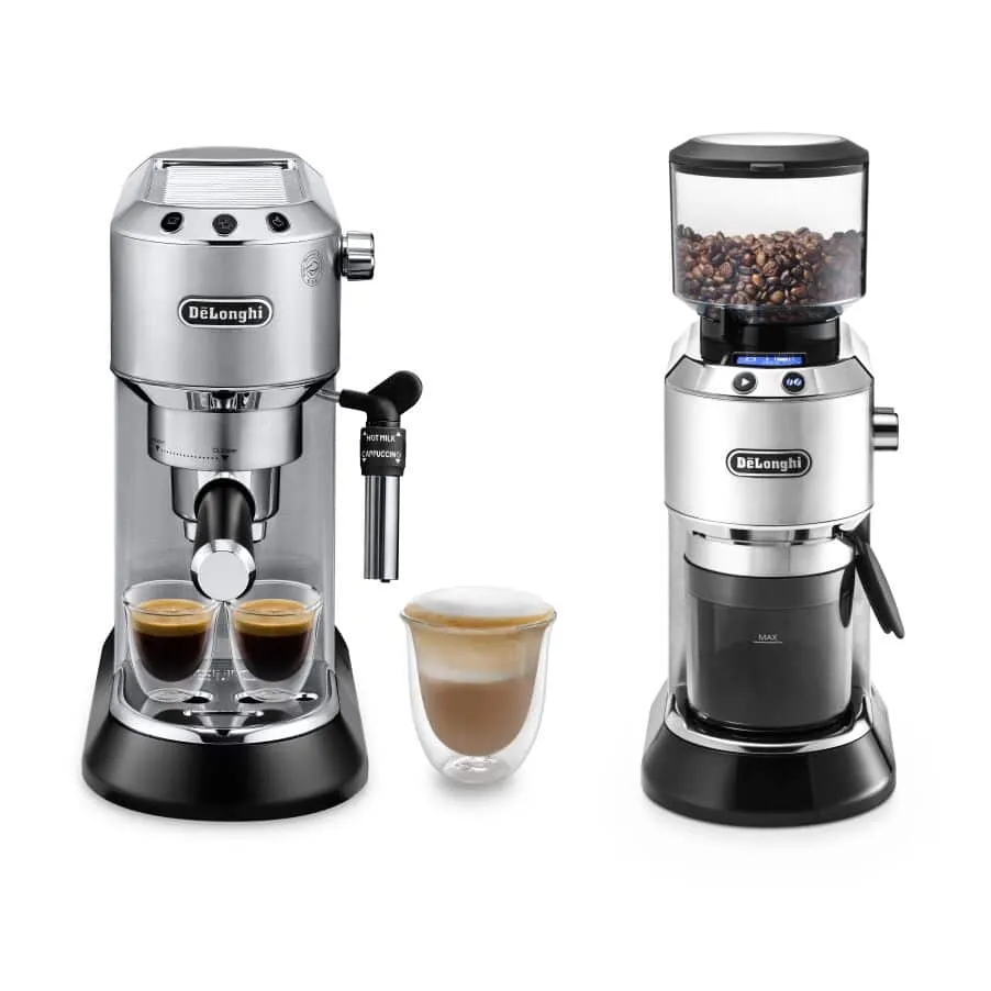 De'Longhi Macchina da caffè espresso manuale ECKG6821.M e macinacaffè elettrico