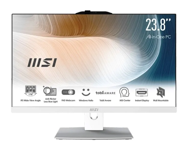 Msi PC LCD 23.8" AIO PRO AM242 TP 12M-641IT I5-1235U TOUCH WINDOWS 11 PRO BIANCO 4711377115117