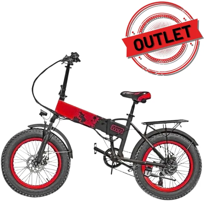 Vinco (OUTLET) BICI ELETTRICA CON PEDALATA ASSISTITA 12000 - 250W - ROSSA (MYT-20) 0000000060533