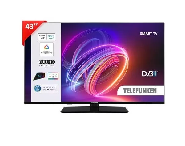 Telefunken TV LED 43" TE43750B45I2K FULL HD SMART TV DVB-T2 8053306575149