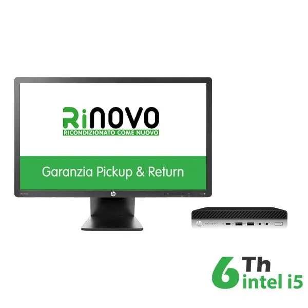 Hp-rinovo BUNDLE PC MINI HP 600-800 G3 INTEL CORE I5-6GEN. + MONITOR HP 23" RNZ23I (RNBUNDLE37) PICK & RETURN 0000000062459