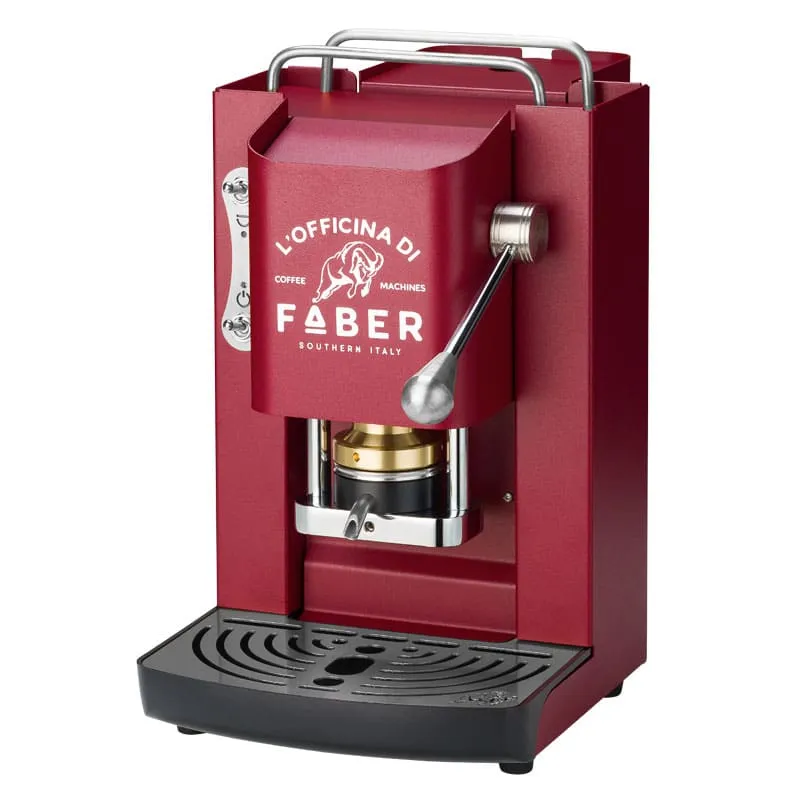 Faber MACCHINA DA CAFFE' A CIALDE PRO DELUXE CHERRY RED CROMATO 8059513691436