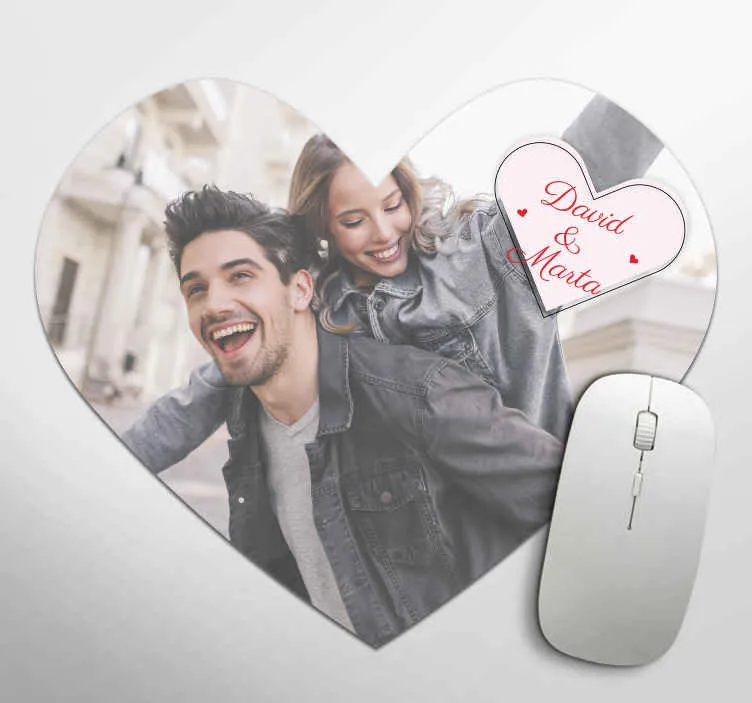 Tappeto pvc mouse a cuore e foto personalizzata