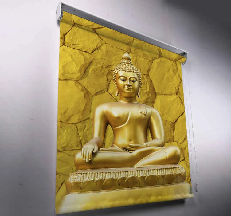 Tende a rullo camera da letto Buddha d'oro