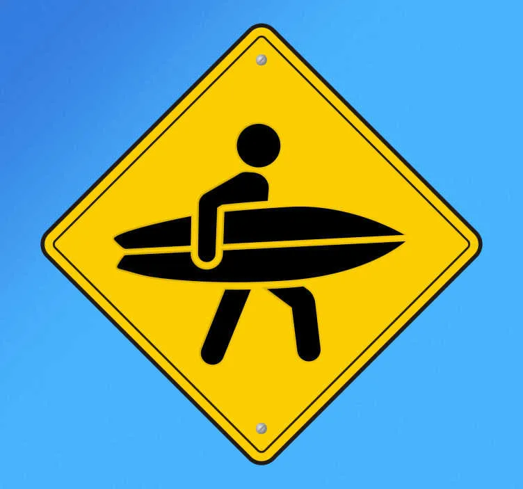 Adesivo segnalazione Surfer