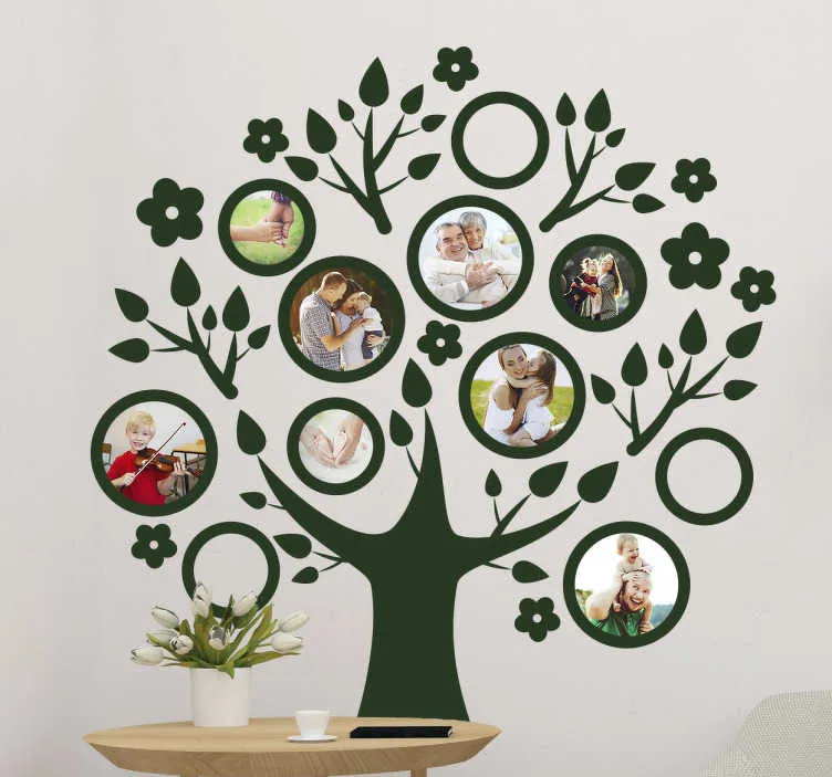 Adesivo albero foto di famiglia