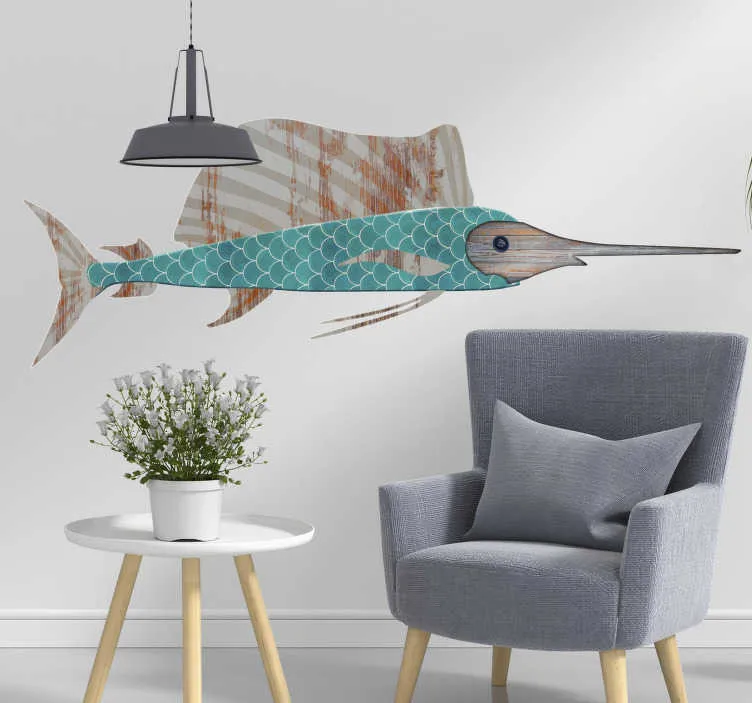 Adesivo decorativo pesce spada