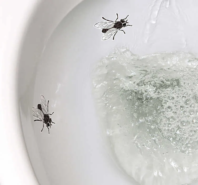 Sticker animale mosche per wc