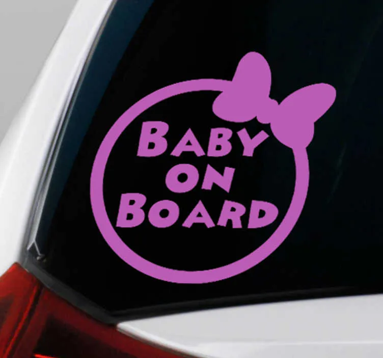 Baby minnie a bordo baby in sticker auto