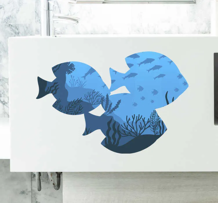 Sticker pesci d'acquario
