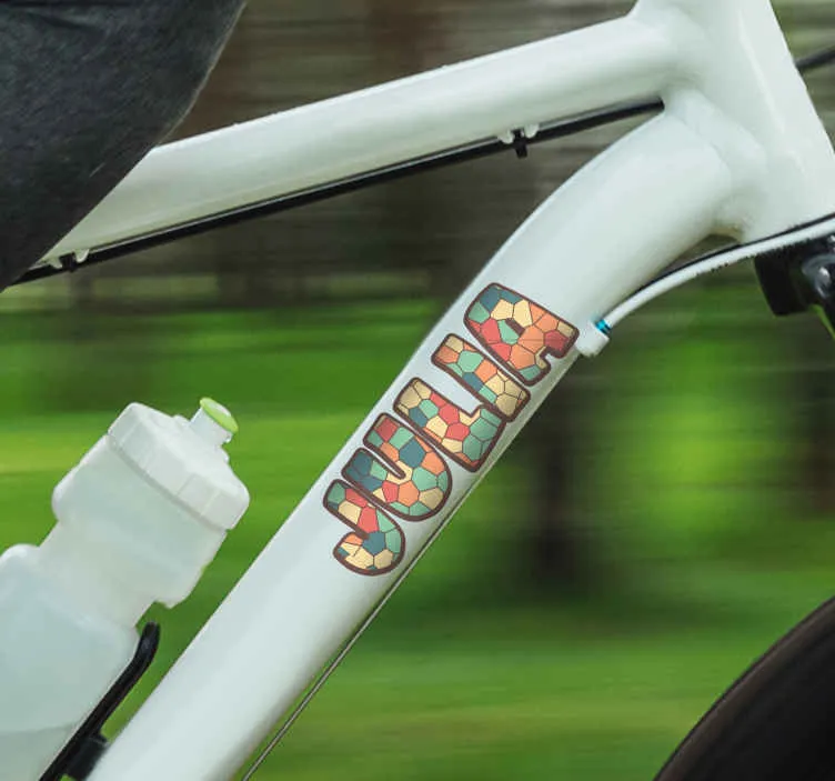 Adesivo bici Disegno nome personalizzato