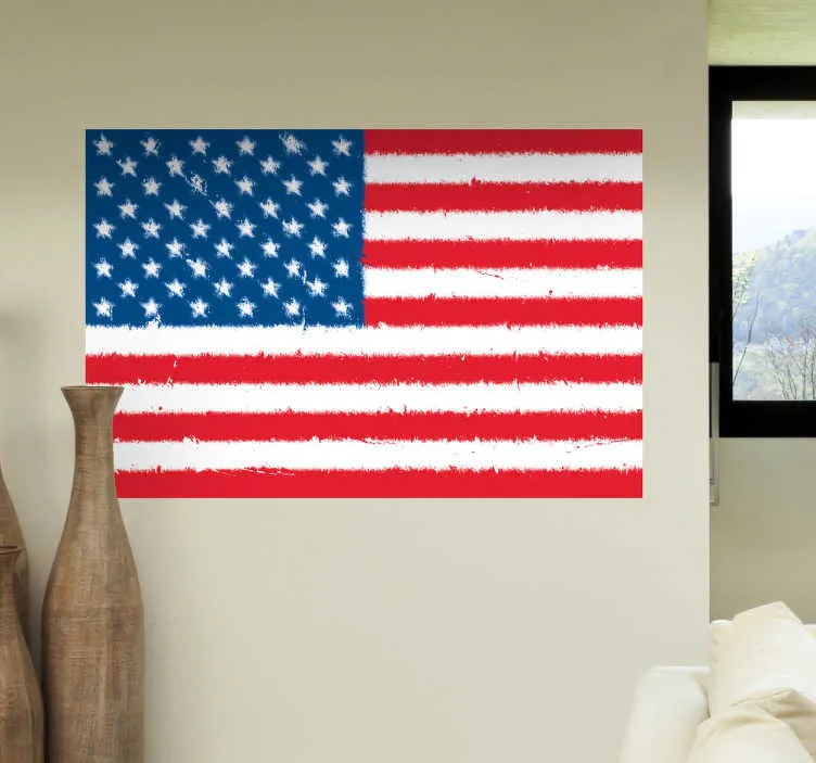 Adesivo murale bandiera USA 1