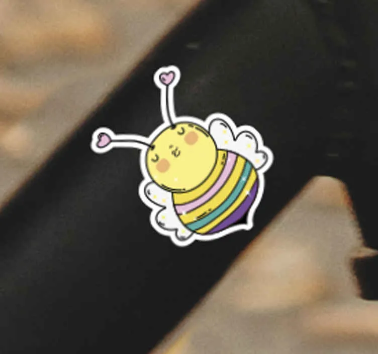 Adesivo bici Bici delle api arcobaleno