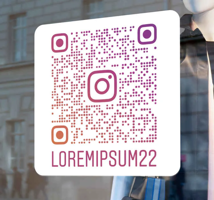Adesivo personalizzato Codice qr instagram