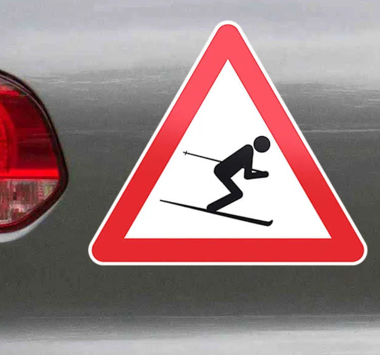 Sticker decorativo Pericolo sciatore