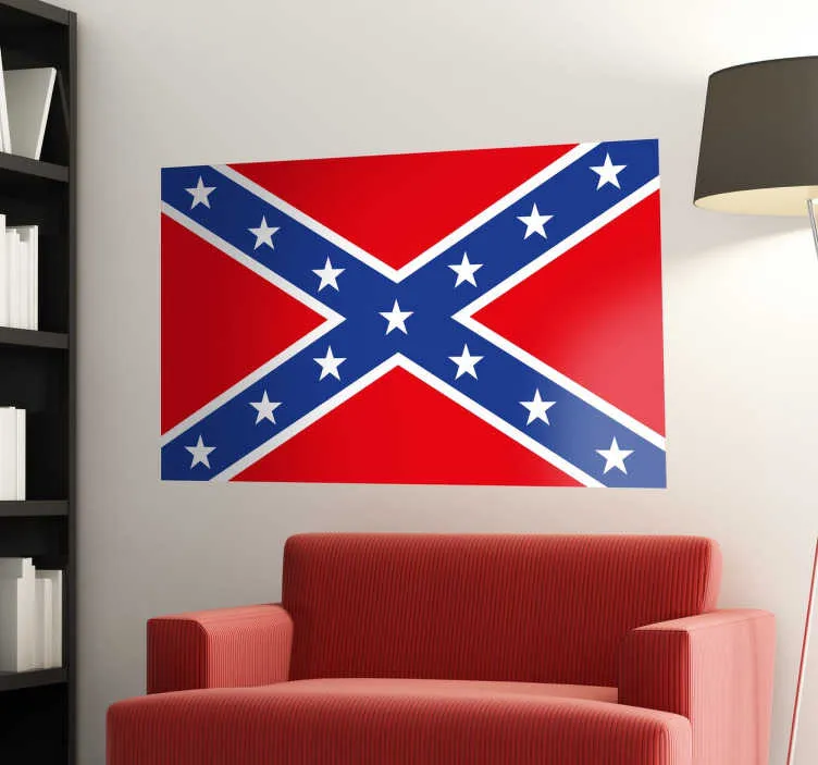 Adesivo decorativo bandiera confederata