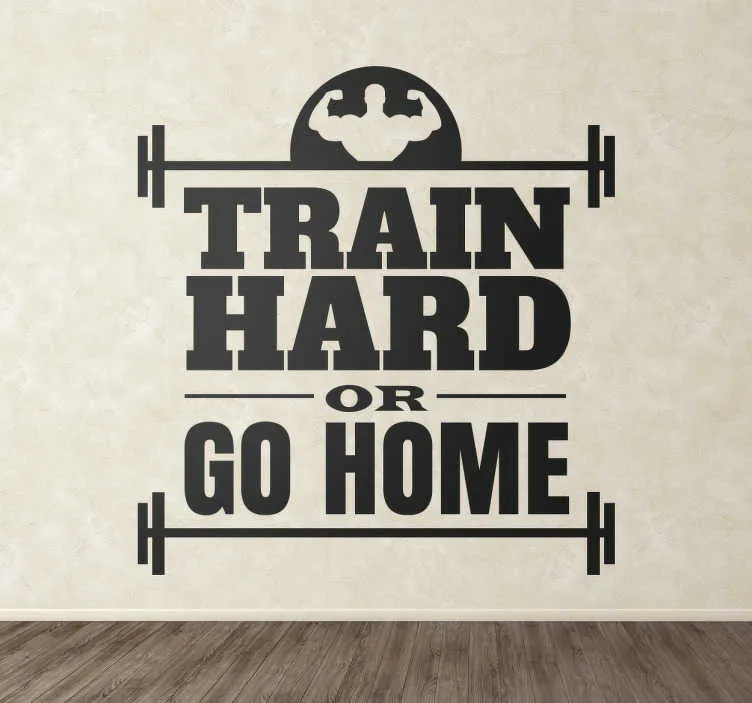 Sticker fitness train hard