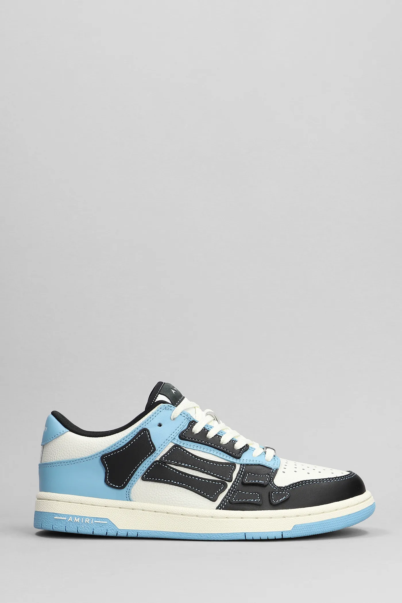 Sneakers Skel top low in Pelle Celeste