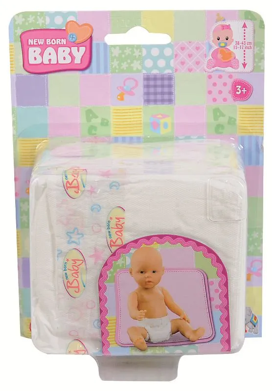 "SIMBA New Born Baby 5 Pannolini Per Bambole Cm 38 43 Set Accessori Bambolotto 853"