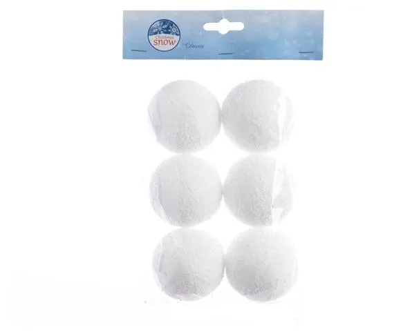 "KAEMINGK Foam Snowballs With Hanger Colour: White Size: Dia6Cm Accessori Albero 465"
