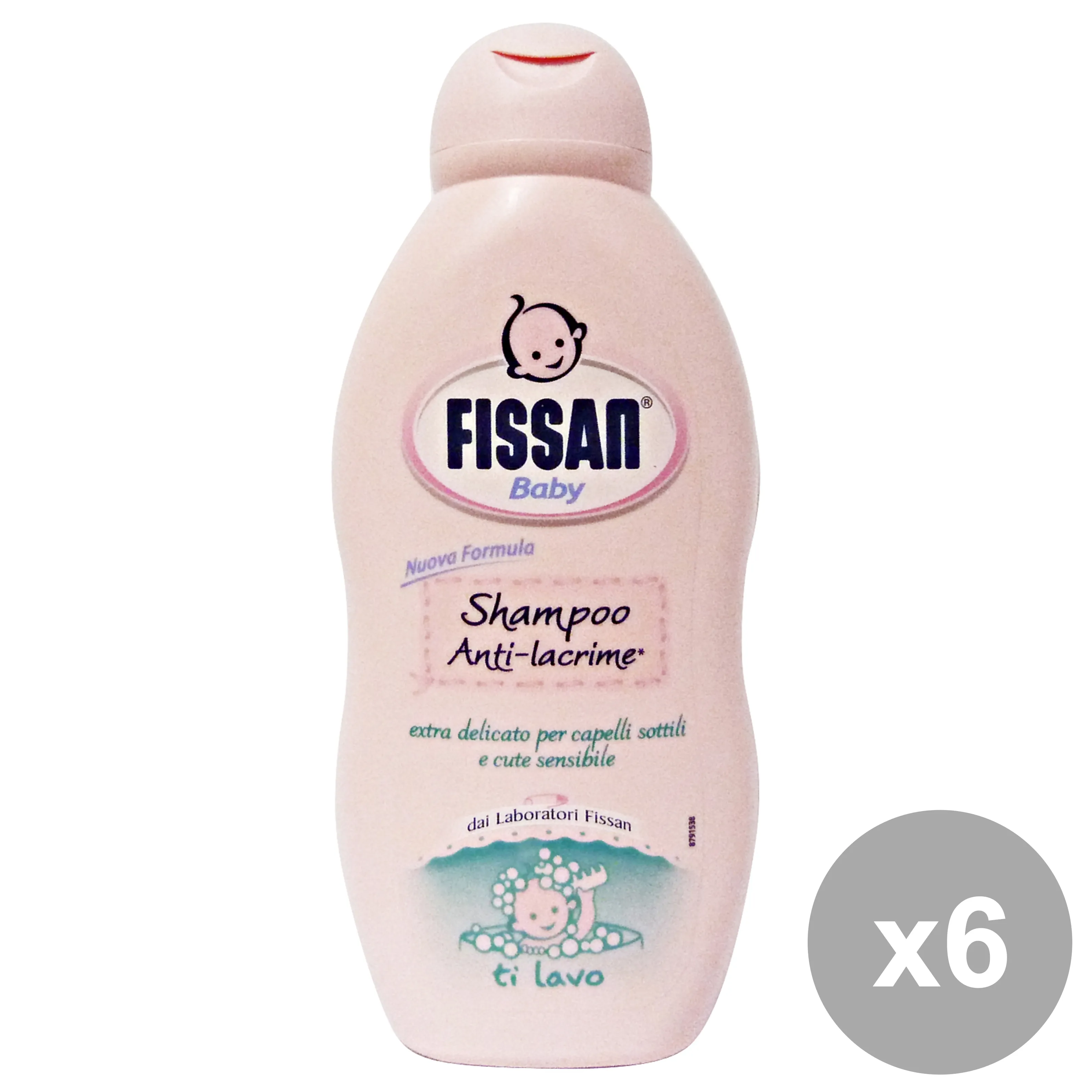 "FISSAN Set  6 Baby Shampoo Anti-Lacrime 200 Ml. Linea Bimbo"