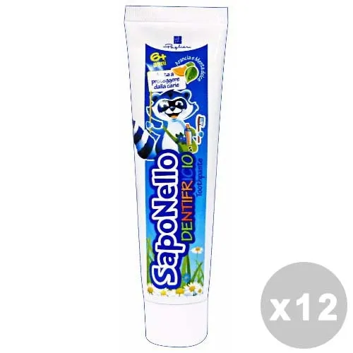 "Set 12 SAPONELLO Dentifricio Bimbi 6+ ARANCIA-Menta 75 Ml. Prodotti per il viso"