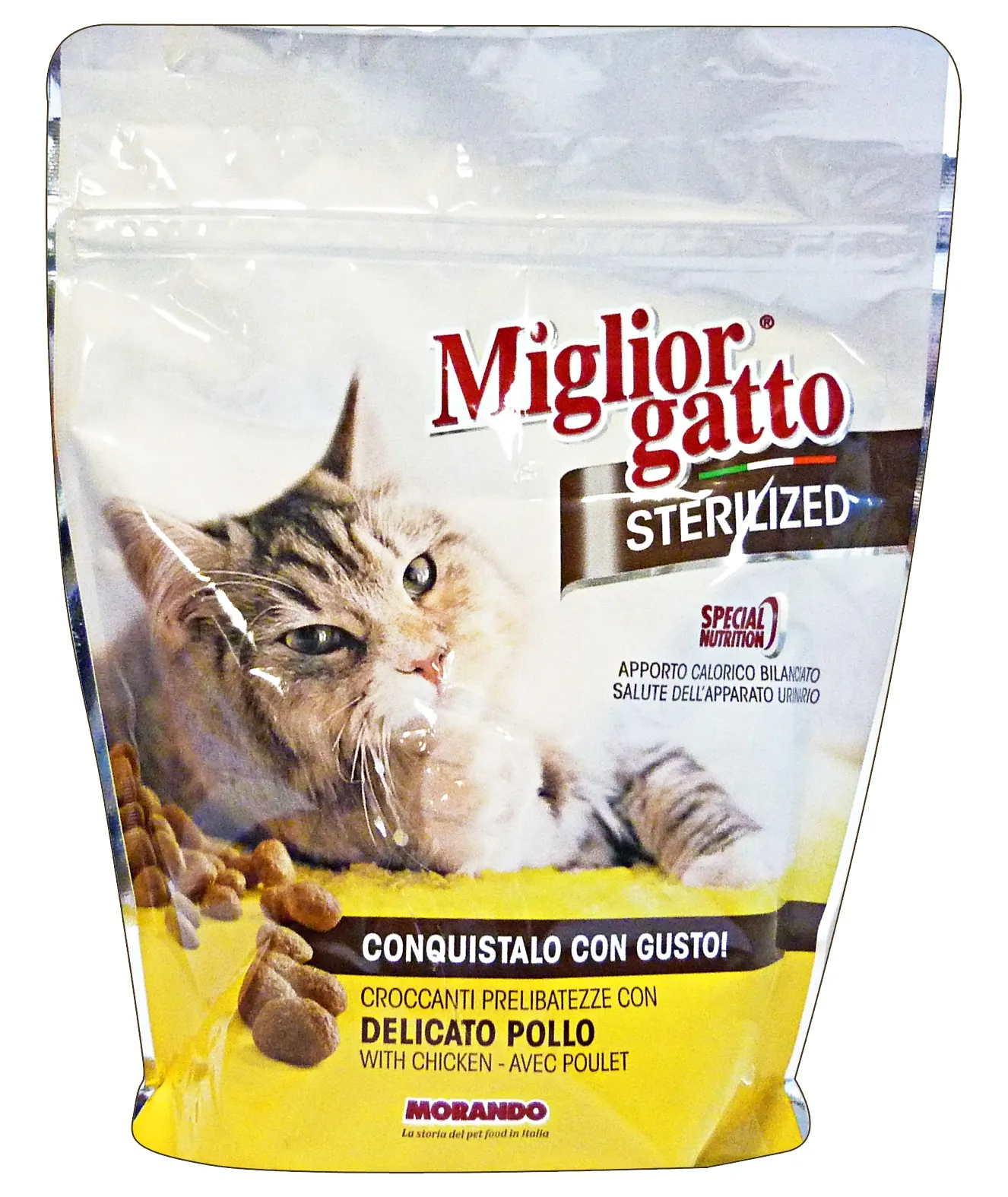 "MIGLIOR GATTO Busta 400 gr. secco pollo per gatti sterilizzati"