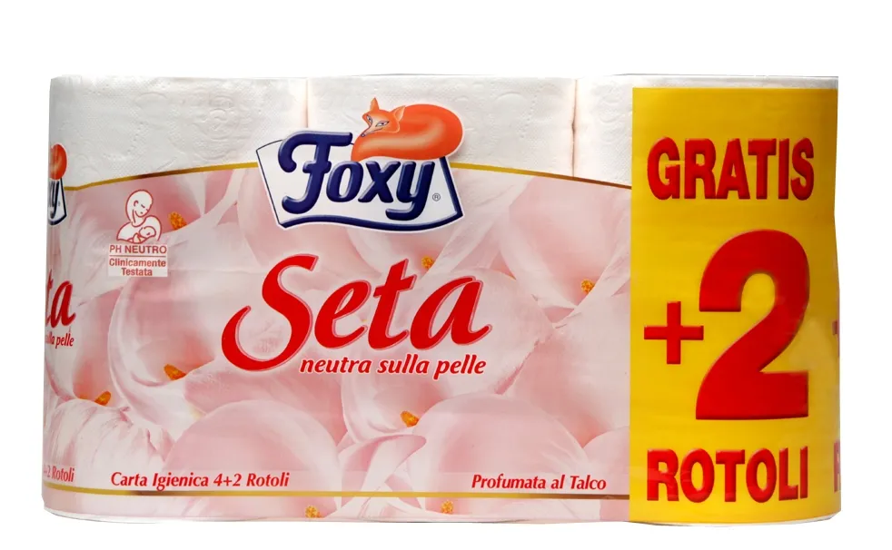 "FOXY Seta X 4 + 2 rotoloni igienica - Carta igienica"