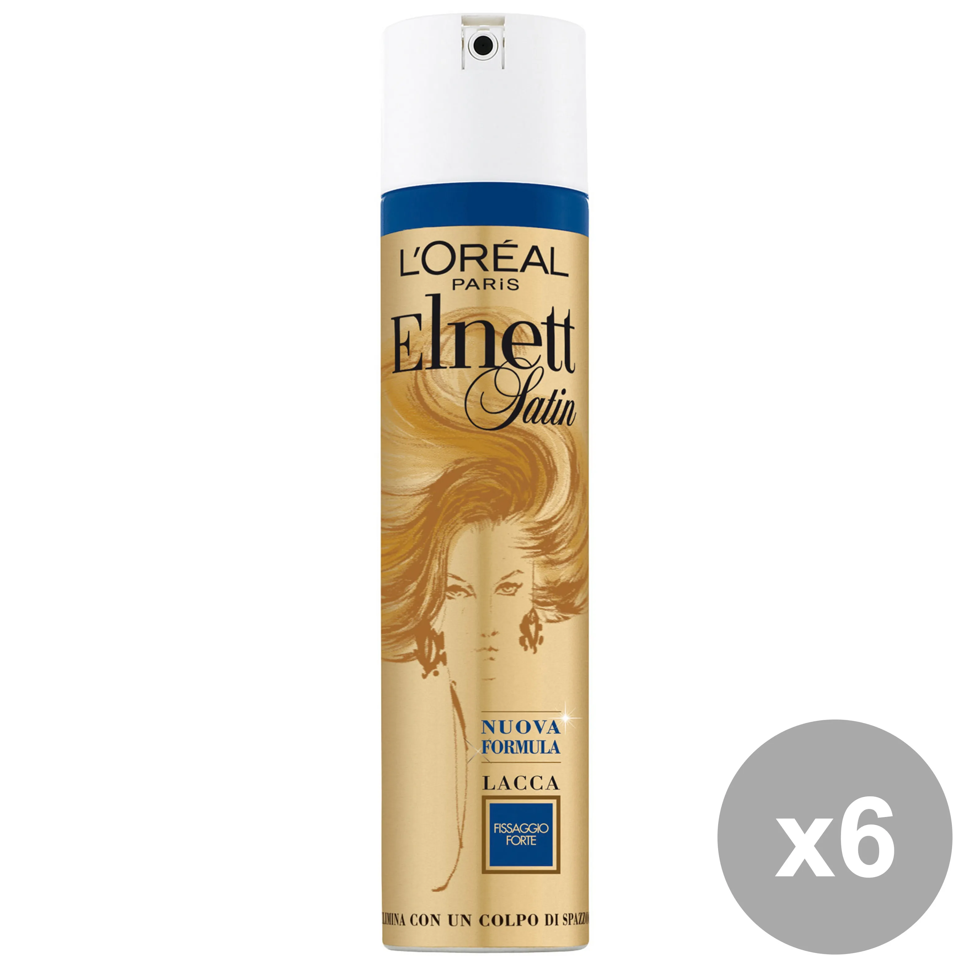"Set 6 ELNETT Lacca Forte 250 Ml. Prodotti per capelli"