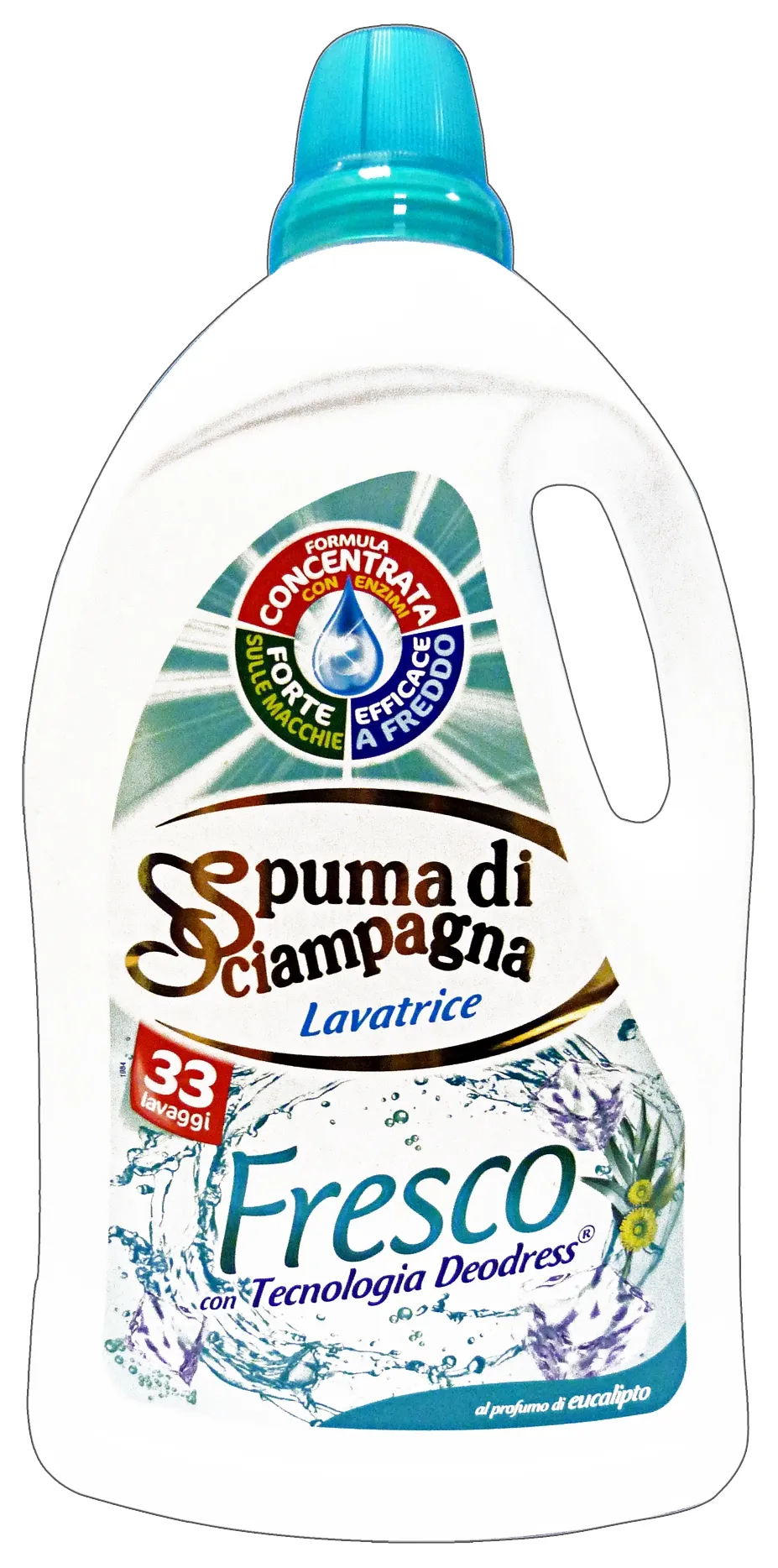 "SPUMA DI SCIAMPAGNA Lavatrice Liquido 33 Misurini Fresco Detersivo Per Bucato"