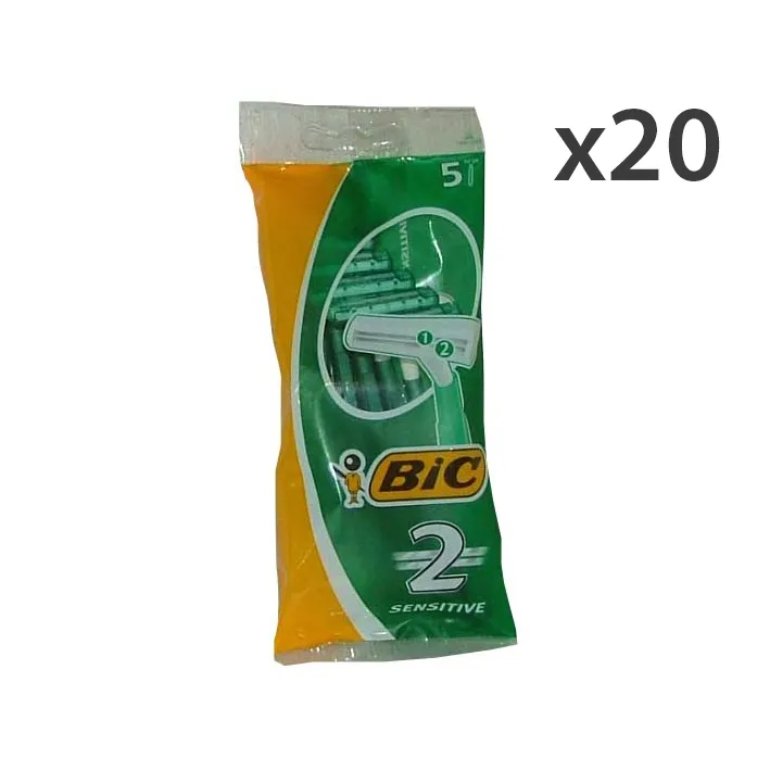 "Set 20 BIC Sensitive 2LAME R&G X 5 Pezzi Prodotti per rasatura"