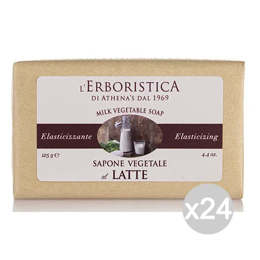 "Set 24 ERBORISTICA Saponetta 125 Gr Proteine Del Latte Cura Del Corpo"