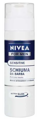 "NIVEA Schiuma Barba Pelli Sensibili Bianca 200 Ml. Schiume E Creme Da Barba"