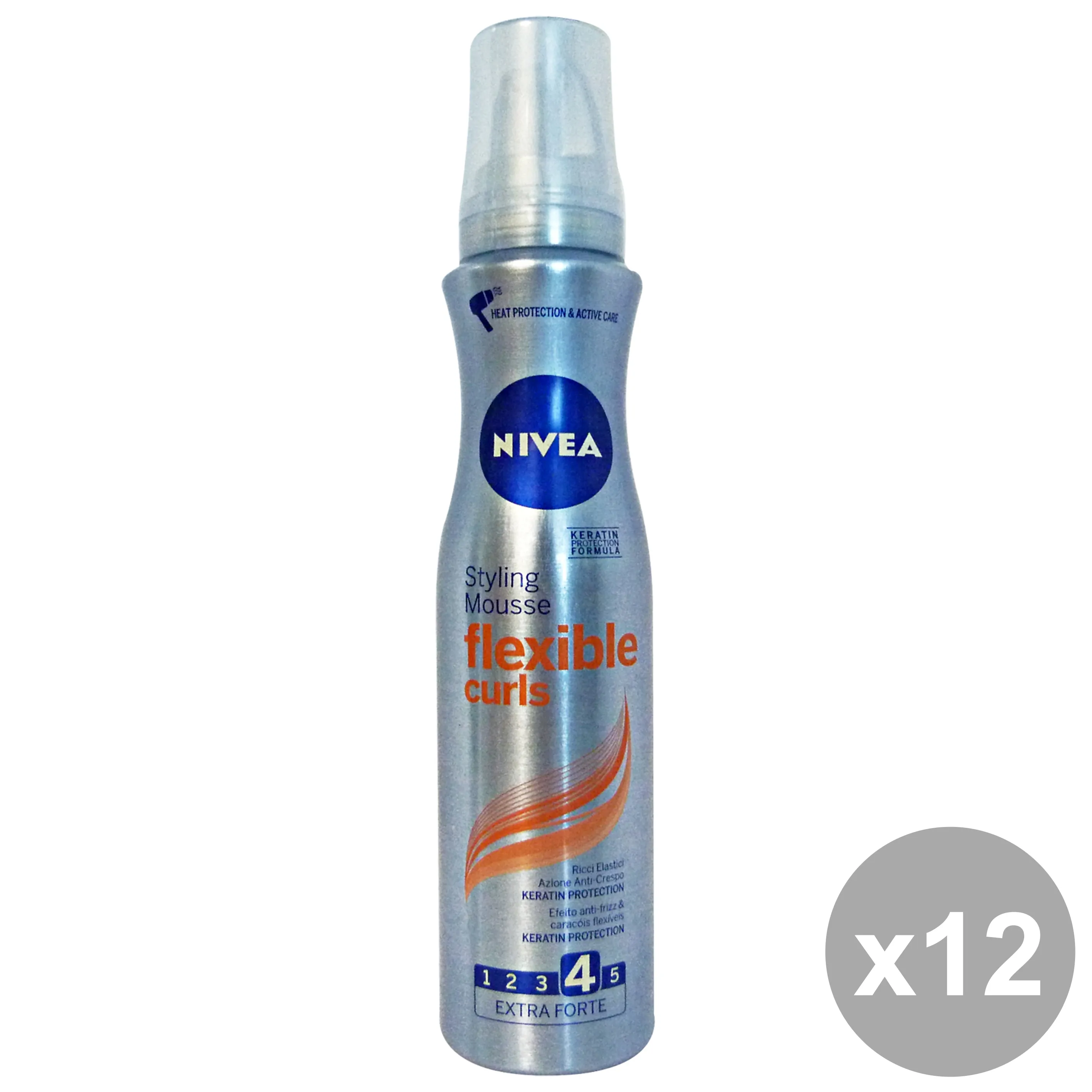 "NIVEA Set 12 Spuma Ricci 4 Extra Forte Prodotti Per Capelli"