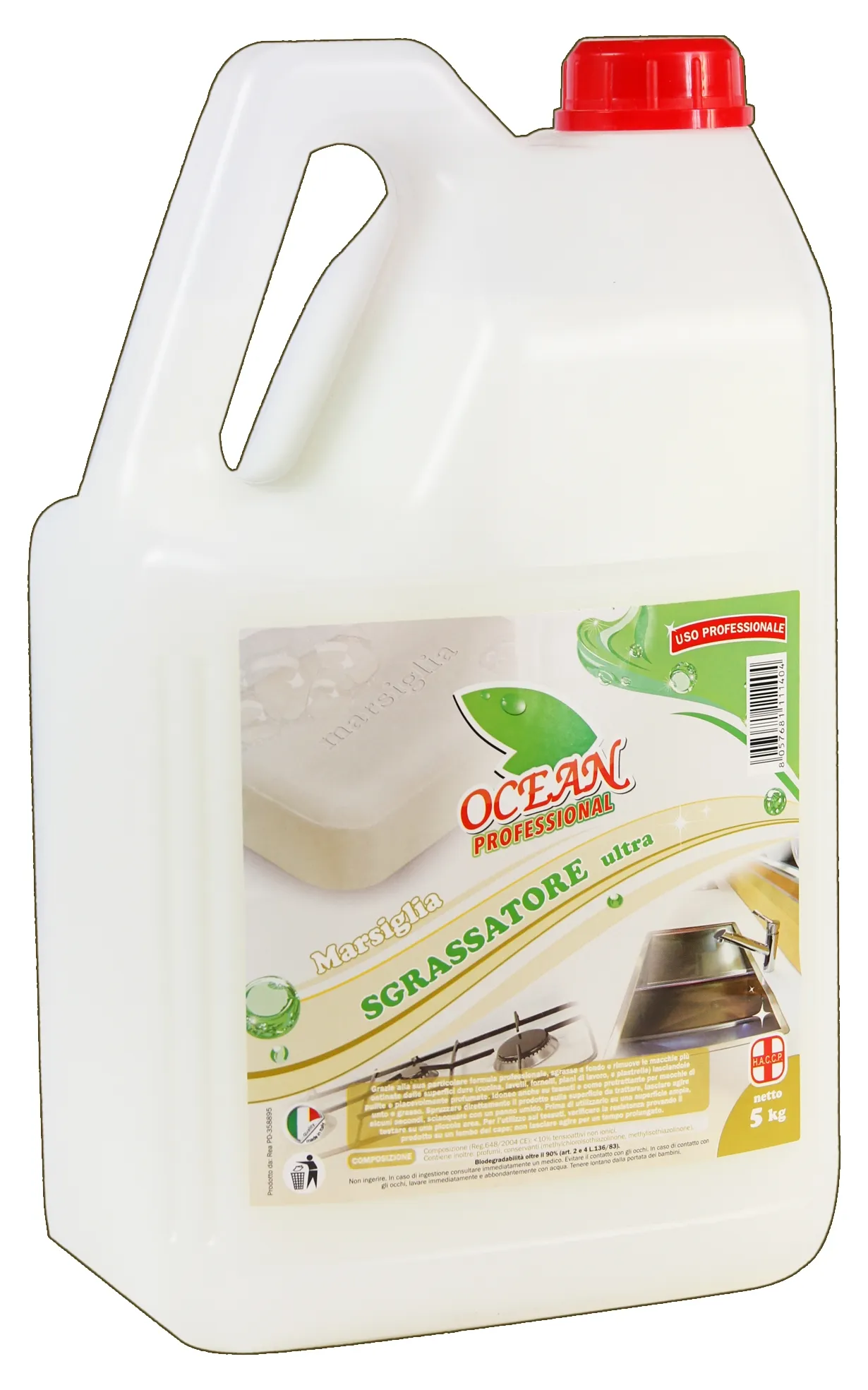 "OCEAN PROFESSIONAL Sgrassatore 5 kg. marsiglia - sgrassatori"