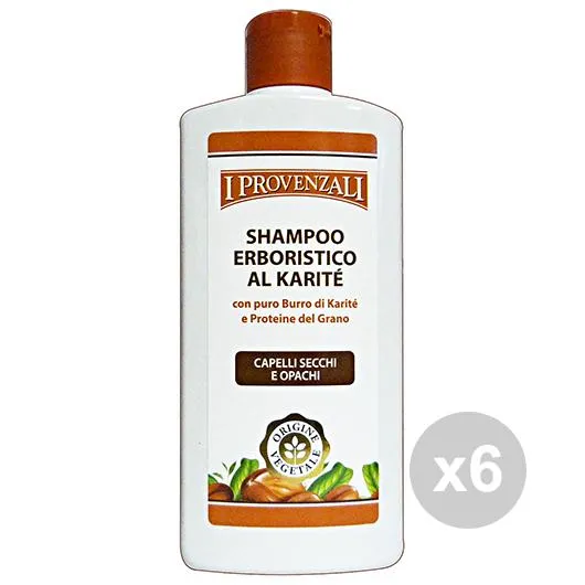"I PROVENZALI Set 6 Shampoo Karite'-Grano 250 Ml. Cura Della Persona Capelli"