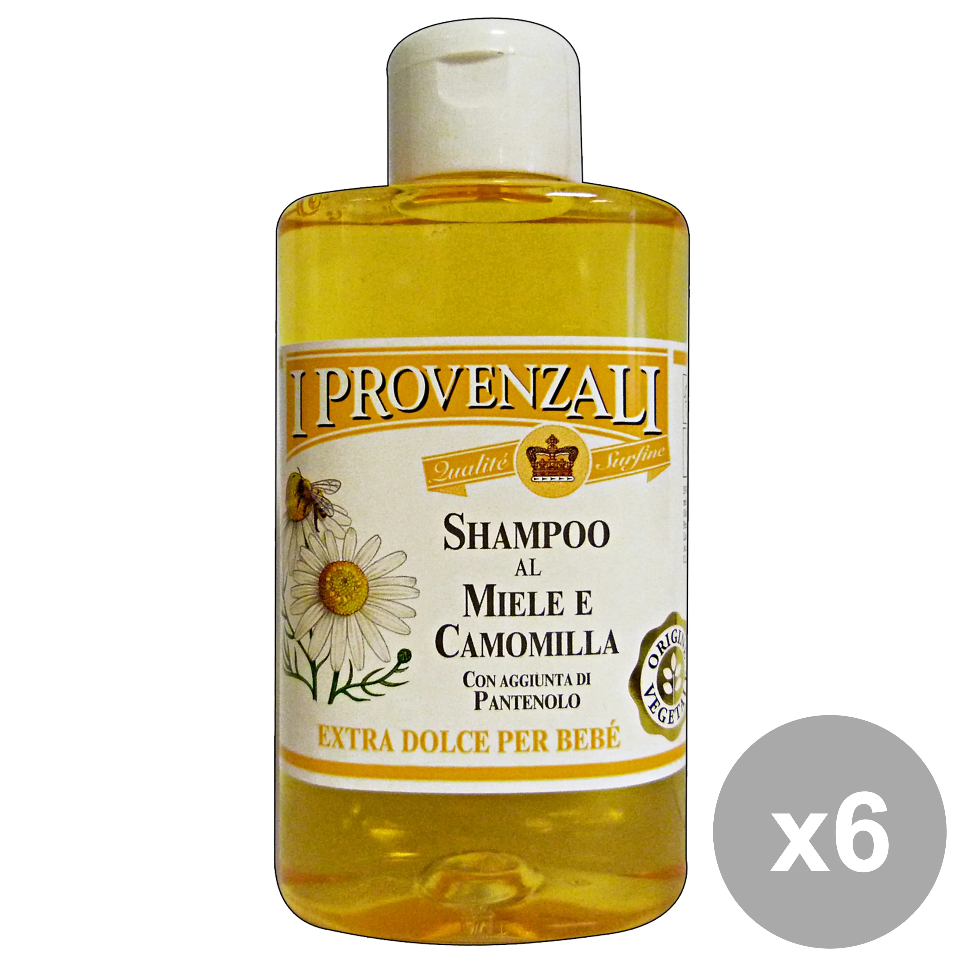 "Set 6 I PROVENZALI Shampoo MIELE-Camomilla BEBE' 250 Ml.  Prodotti per capelli"