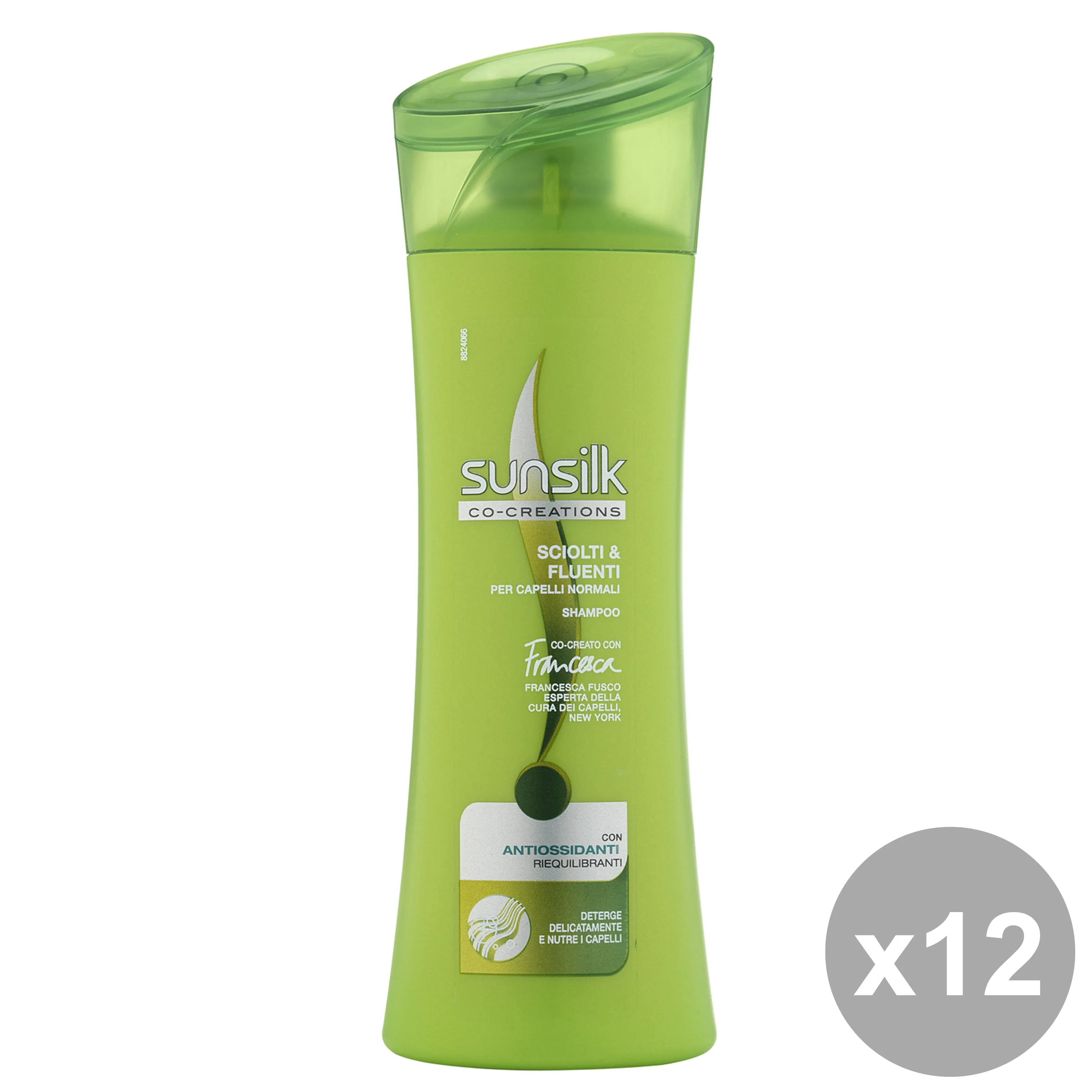 "Set 12 SUNSILK Shampoo Sciolti-Fluenti Verde 250 Ml.  Prodotti per capelli"