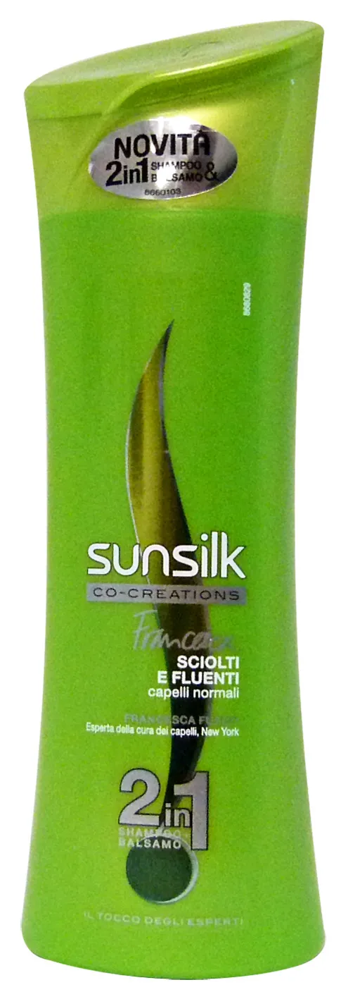 "SUNSILK Shampoo 2/1 Sciolti/Fluenti Verde 250 Ml. Shampoo Capelli"