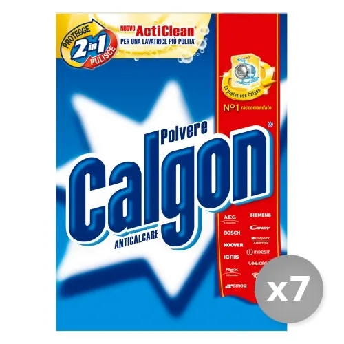 "Set 7 CALGON Anticalcare Polvere 850 gr Detergenti Casa"