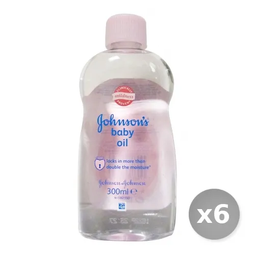 "Set 6 JOHNSON'S BABY Olio Rosa Baby 300 ml Linea Bimbo"