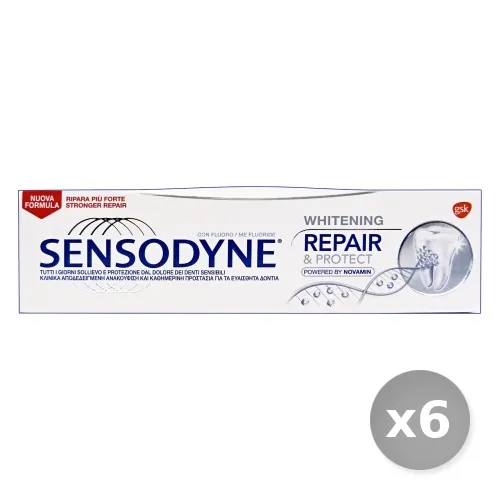 "Set 6 SENSODYNE Dentifricio Repair &protezione Whitening 75 ml Prodotti per il Viso"