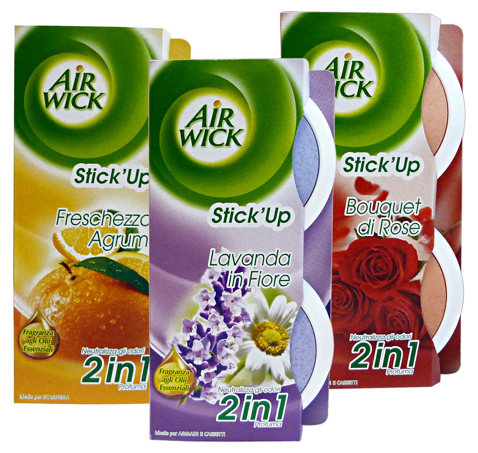 "AIR WICK Stick-UP * 2 Pezzi Deodorante Candele E Profumatori"