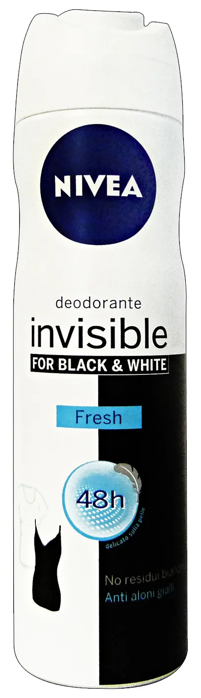 "NIVEA Deodorante Spray Black&White Fresh Invisibile 150 ml Femminile E Unisex"