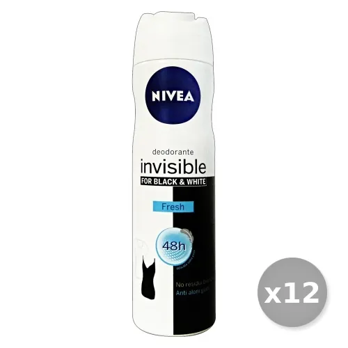 "NIVEA Set 12 Deodorante Spray Black&White Fresh Invisibile 150 ml 82230"