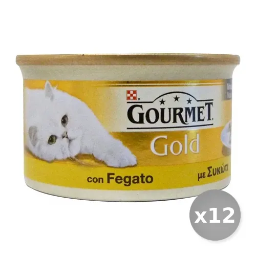 "Set 12 PURINA Mousse Fegato 85 gr Cibo per Gatti"