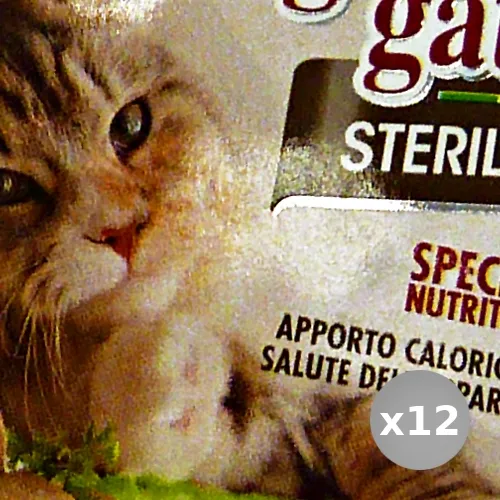 "Set 12 MIGLIOR GATTO Vaschetta Sterilizzati 85 gr Mousse Coniglio Cibo per Gatti"