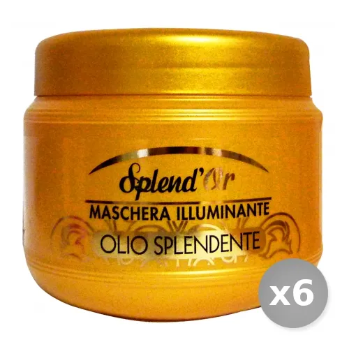 "Set 6 SPLEND'OR Splend?or Maschera Olio Spendente Vaso 500 ml Prodotti per Capelli"